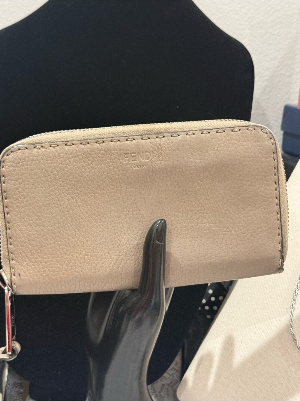 Fendi Roma Zip-Around Leather Wallet